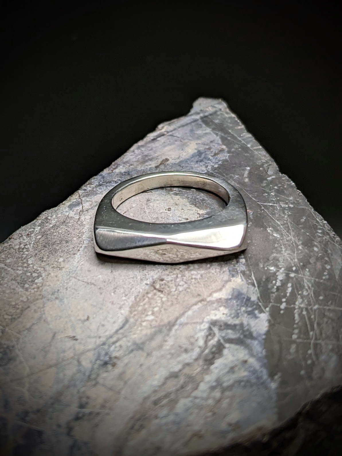 Thin Faceted Ring